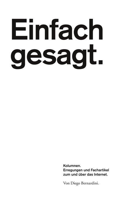 Einfach gesagt. - cover