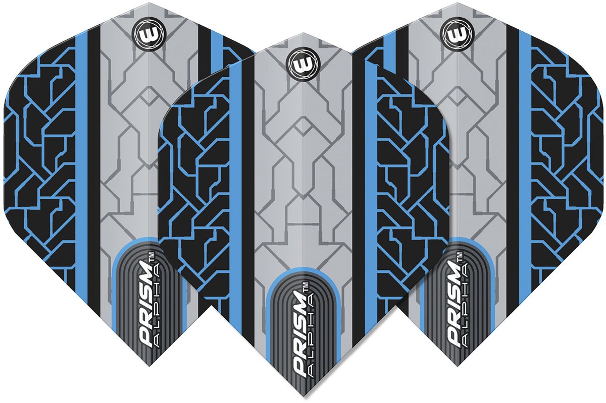 Winmau Prism Alpha Grey & Blue - Dart Flights