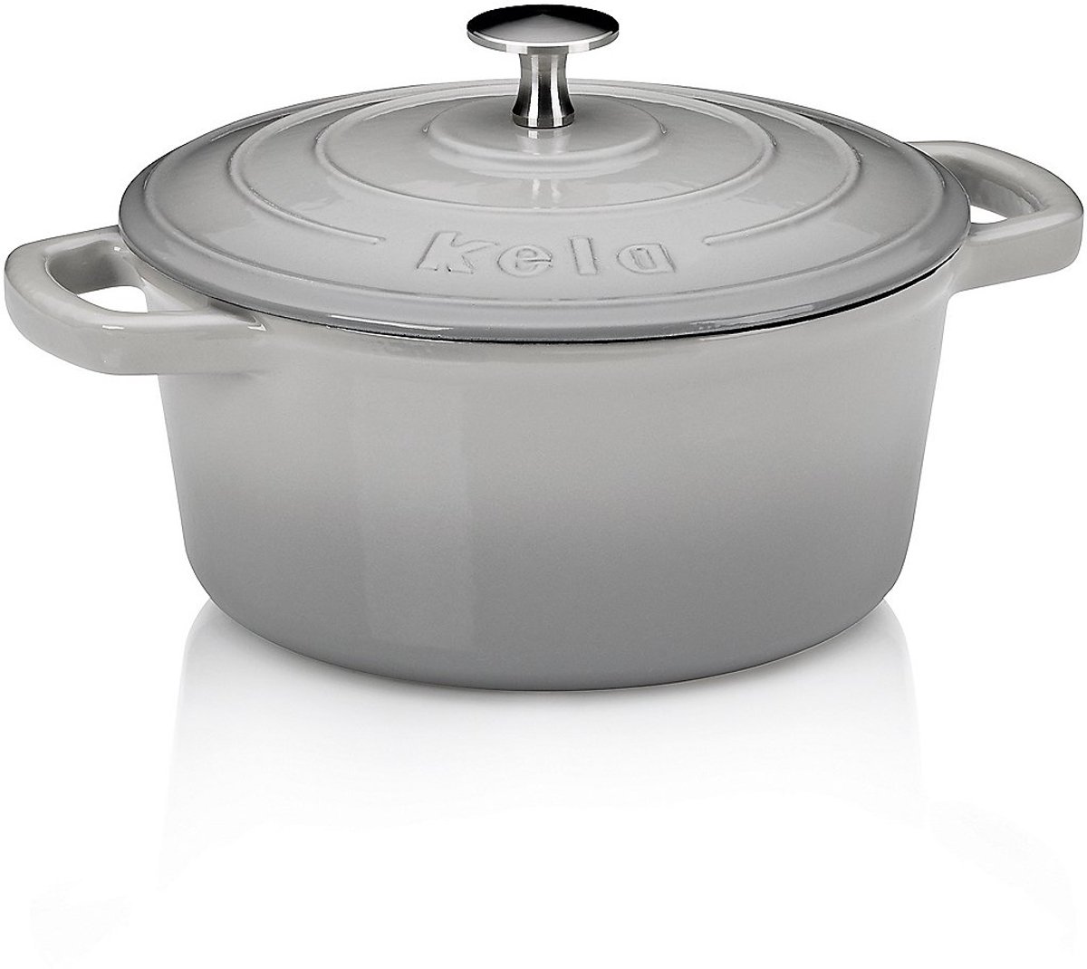 Braadpan, Gietijzer, Rond, Grijs, 21 cm - Kela | Calido