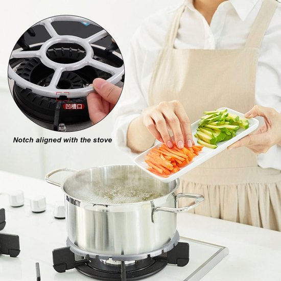 JGS Premium - Universele gasfornuis standaard, 2 stuks, 155 cm, zilver - geschikt voor gasfornuizen, espressomachines, moka potten en camping fornuizen. van JGS Premium — afbeelding 4