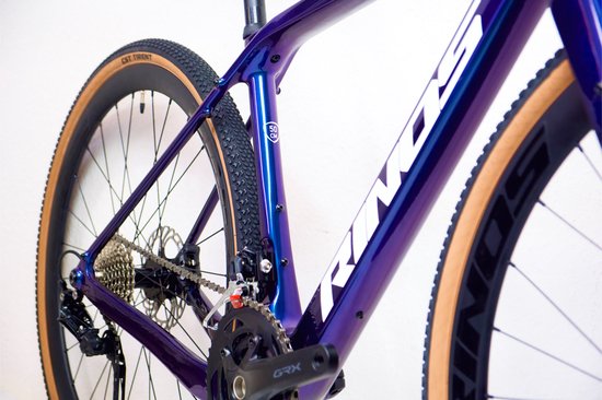 Rinos Sandman 6 - Gravel Fiets - Gravel Bike - carbonframe - GRX600 22 versnellingen - hydraulische schijfremmen - lichtgewicht - allround fiets voor elk terrein - Kameleon - Blauw - Paars 58 van Rinos — afbeelding 3