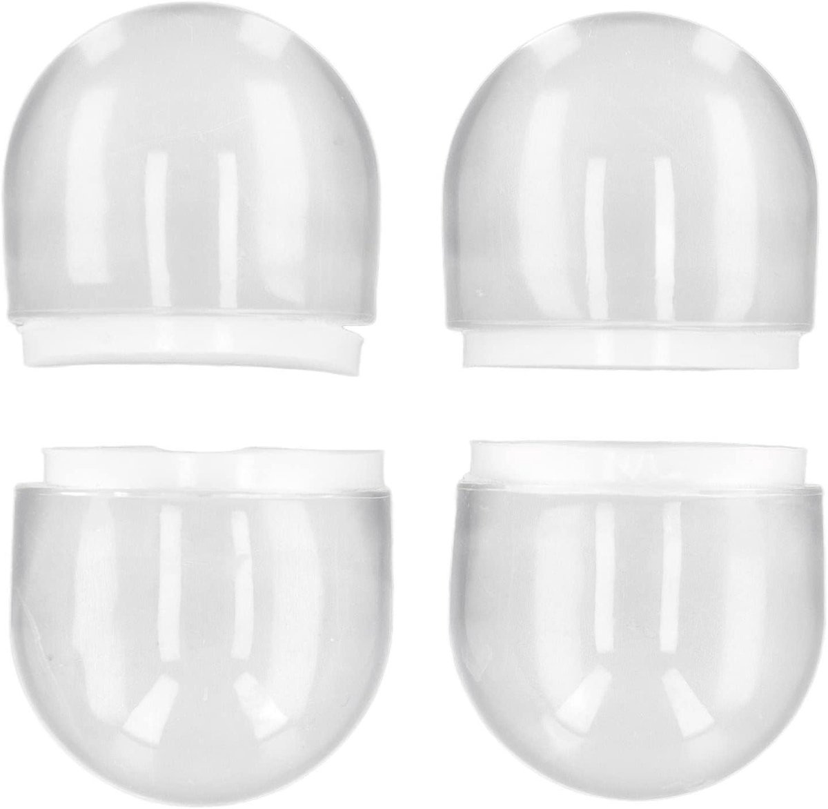 Allecto Plus - Transparante deurstopper set van 4 stuks | Geluidsdempende acryl buffers voor vloer | Deurbuffer voor slaapkamer en badkamer