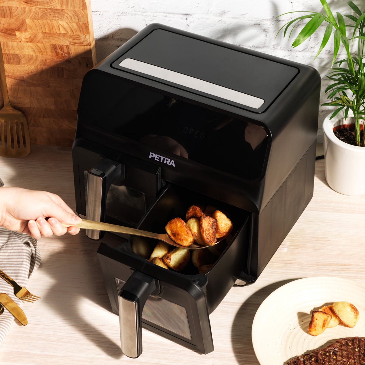 Afbeelding 3 van Petra - Dual Airfryer - 7.6L - Raamlades - 10 Functies - 1700W
