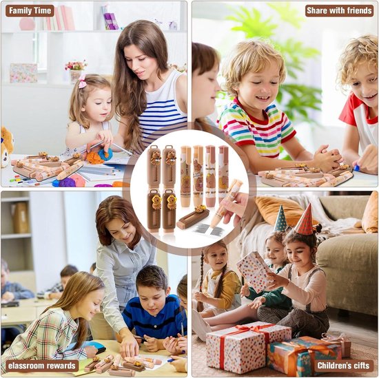 Fizdoqg Lot De 8 Gommes Stylo Rétractables Mignonnes – Push-Pull, Cadeaux Enfants, École & Bureau