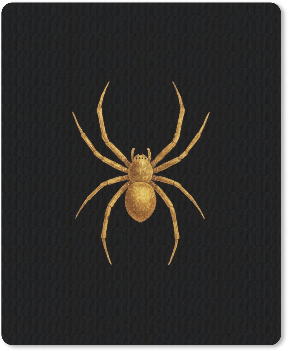 Muismat 19x23 cm - Mousepad Spin - Goud - Minimalistisch - Poten - Muismatten
