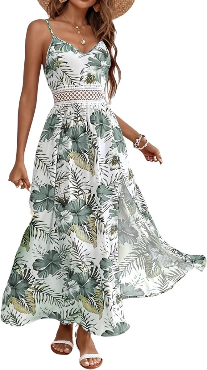 Livano Zomerjurk Dames Zomerjurken Volwassen Jurk Ibiza Stijl Sundress Groen