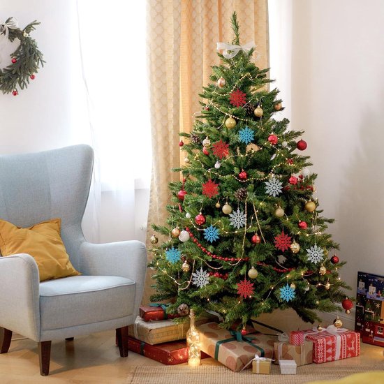Naler Decoratieve sneeuwvlokken voor kerstboom voor kerstdecoraties, 24