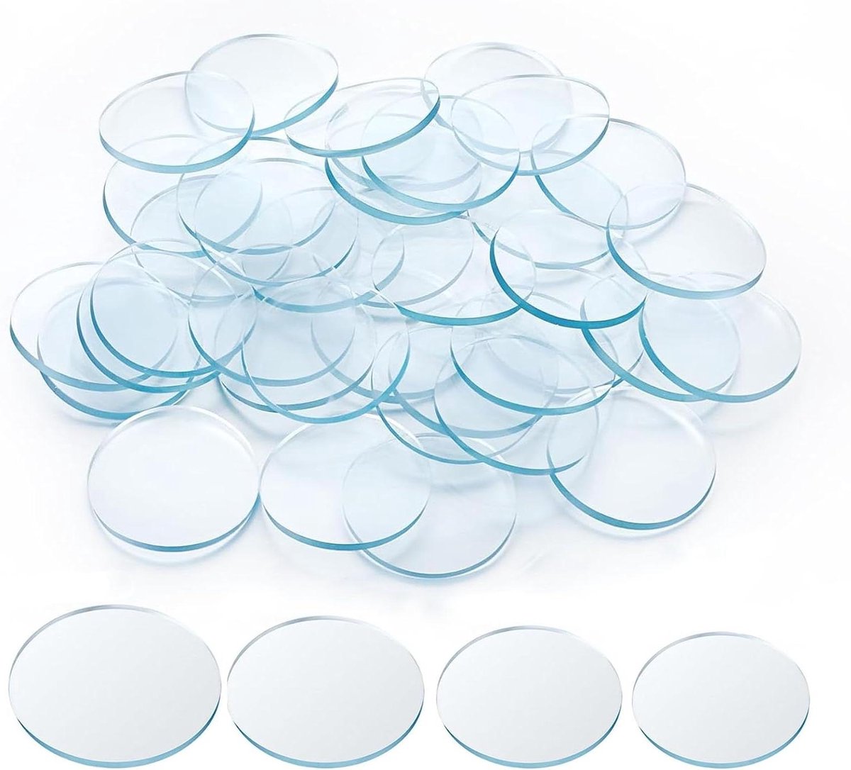Allecto Plus - Transparante Antislippads (100 stuks) voor Glasplaat - Rond - Verschillende Maten - Met Kleefrug