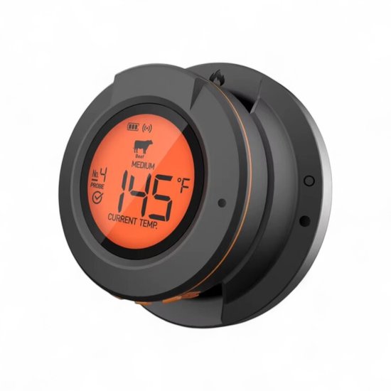 Thermomètre BBQ (dôme) | BBQ | Bluetooth | Ambiant | Mesure en 1,5 seconde | Température du dôme | 2x Température interne (à cœur) | Avec application pratique | Portée de 50 mètres