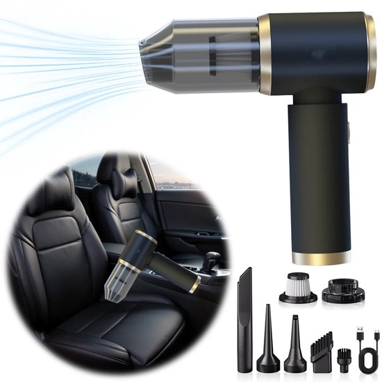 Rumi Ministofzuiger Snoerloos Zwart met 7 Opzetstukken - Rumi - €54,99