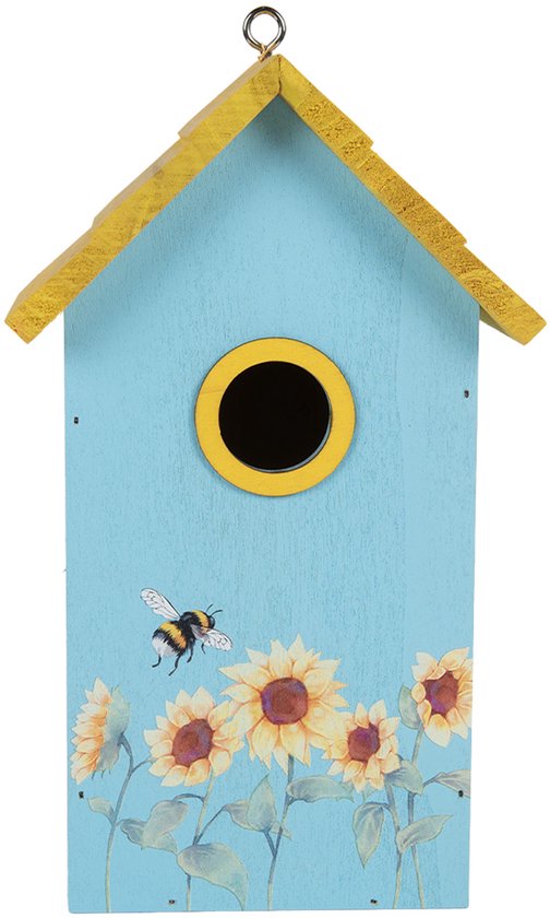 Clayre & Eef Nichoir 15x10x22 cm Bleu Bois