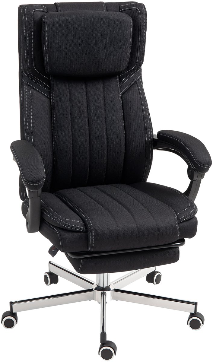 Vinsetto-Bureaustoel-Polyester-65x61x113cm-Zwart
