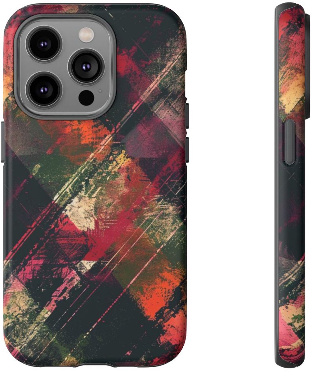 Abstract Grunge Patroon – Telefoonhoesje Geschikt voor iPhone 14 Pro