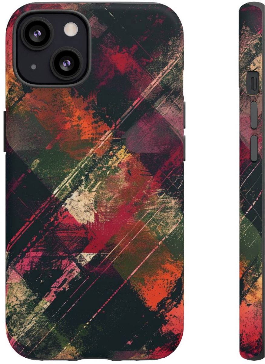 Abstract Grunge Patroon – Telefoonhoesje Geschikt voor iPhone 13