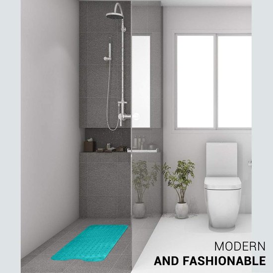 RFWR® Antislip Badmat voor Badkuip - 100x40 cm - Extra Lange Douchemat met 200 Zuignappen - Machinewasbaar en Schimmelbestendig van RFWR® — afbeelding 4