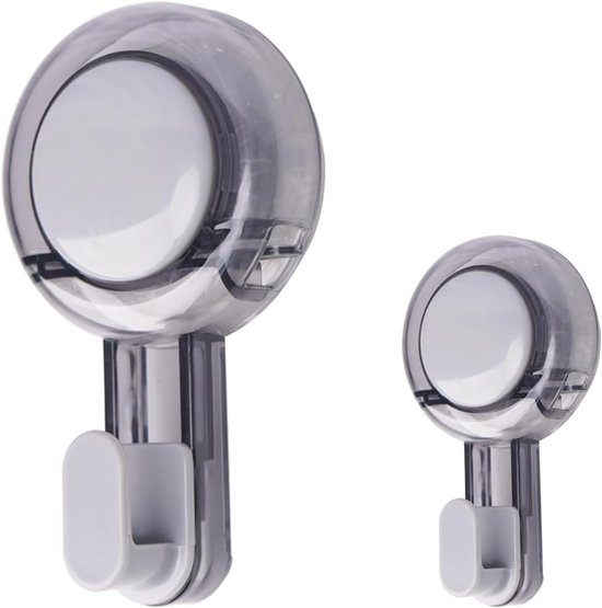Zuignap haken, 12 stuks, met 40 mm zuignap en metalen haak, transparant, multifunctionele haken voor badkamer, keuken, wandtegels, ramen, spiegels