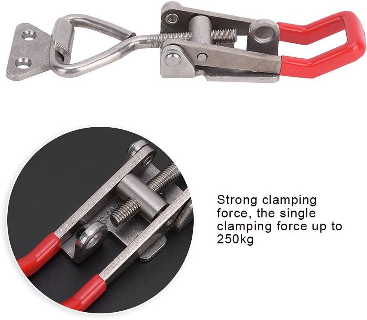 Allecto Plus - Klink-type Toggle Clamp, 250 kg vaste haak, thuis en kantoorgebruik.