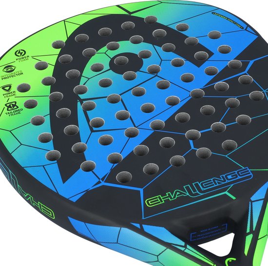 Padel Challange Racket Head Challenge Padel Racket - Groen-Blauw | bol