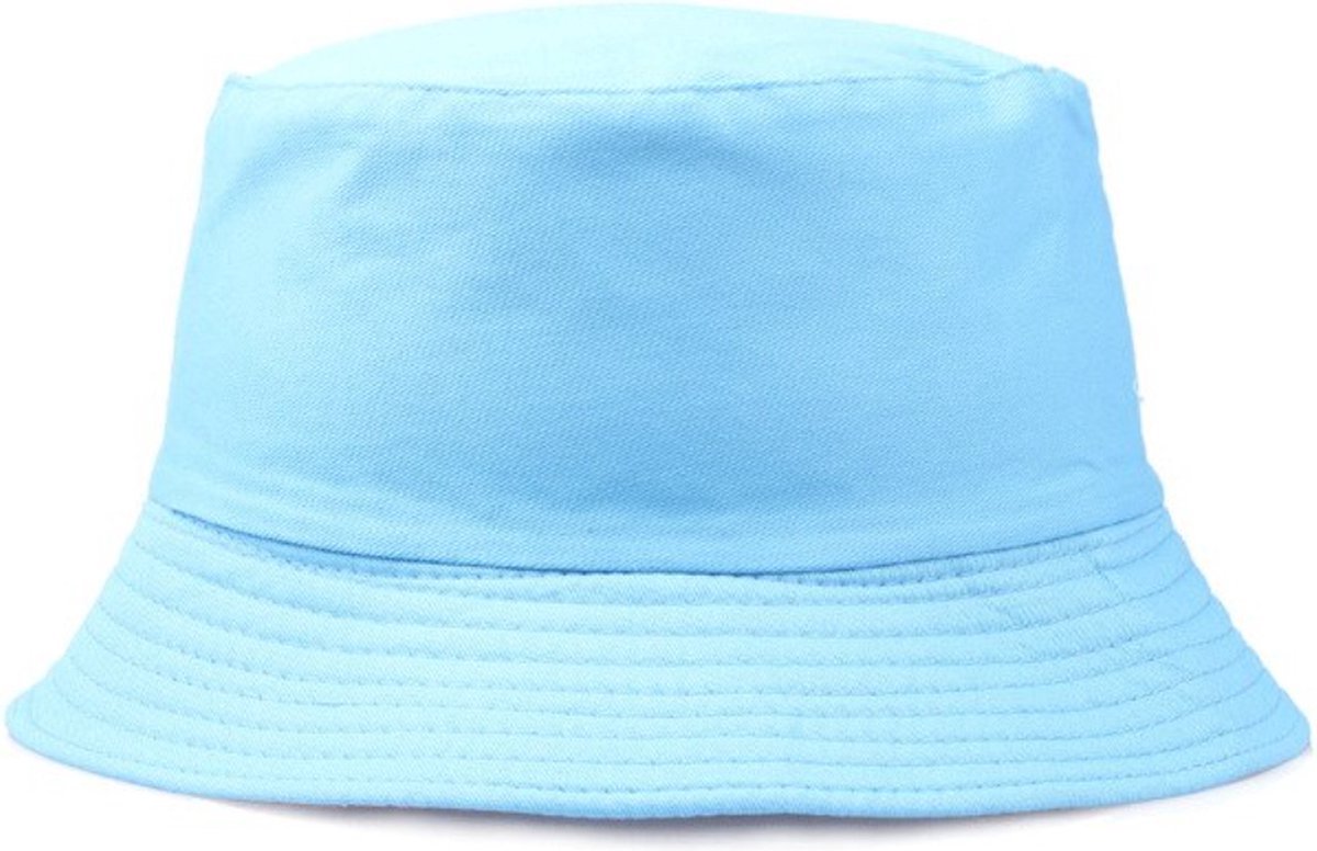Finnacle - Buckethat voor Festivalgangers - Festivalhoedje Blauw Vissershoedje voor Volwassenen - Zonhoedje met Emmerhoed design