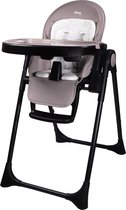 Ding Laze Kinderstoel - Grijs - Inklapbaar - Incl. tafelblad en veiligheidsriempje