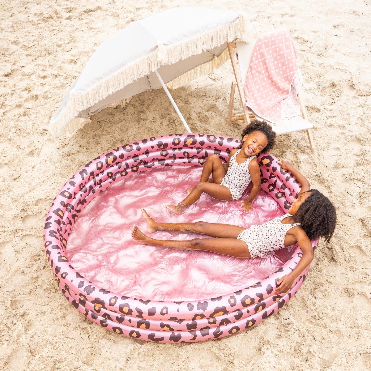 Swim Essentials - Kinder Zwembad - Ø 150 cm - Rosé/Goud Panterprint Kinder Zwembad Ø 150 cm — afbeelding 4