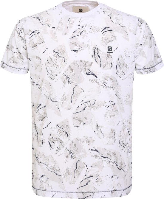 Gabbiano T-shirt T Shirt Met Allover Print 154529 101 White Mannen Maat - L