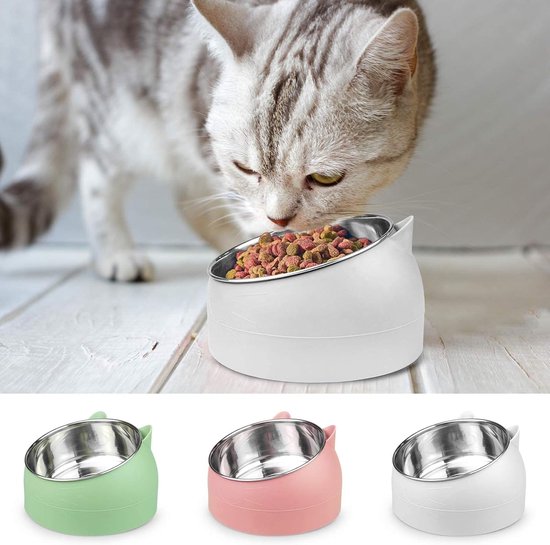 Verhoogde kattenkommen, kleine hond 15 ° gekantelde