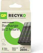 GP Recyko USB Lader + 4 AA Batterijen 2600mah