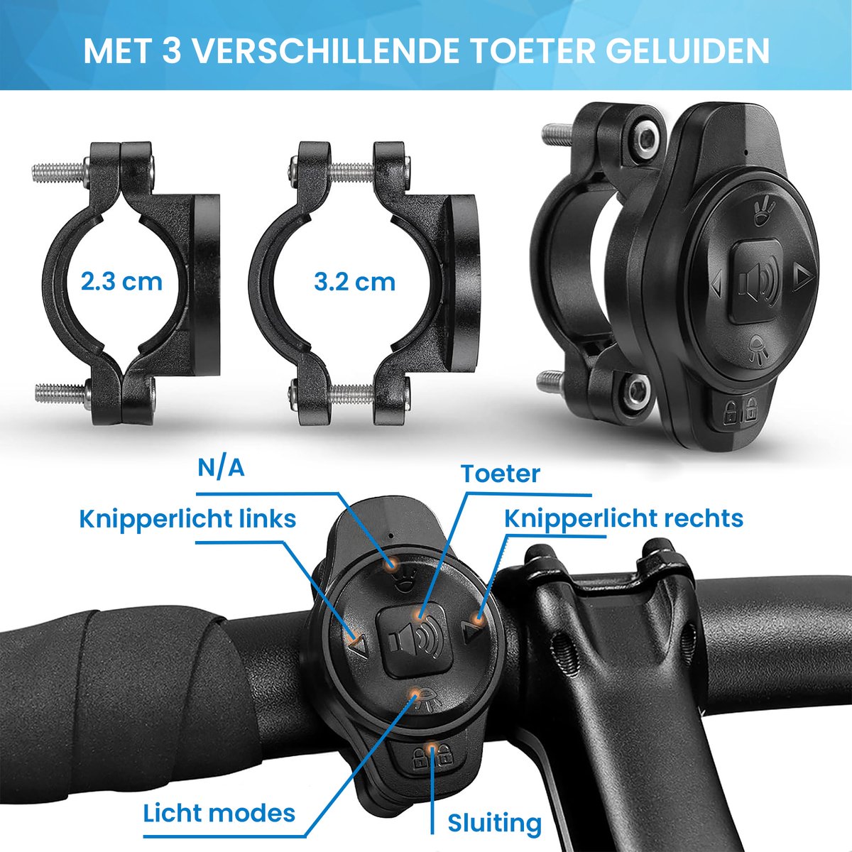 YONO Fiets Achterlicht met Knipperlicht en Fietsalarm thumbnail 3