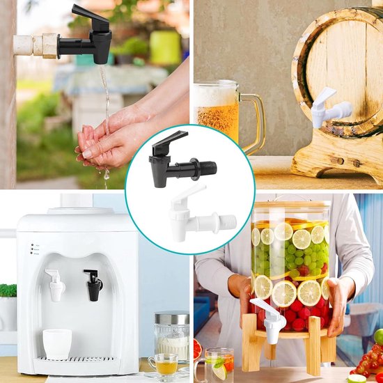 Jarre Cocktail 4Pièces Robinet D'eau En Plastique Robinet De Seau Distributeur De Boissons Robinet D'eau De Rechange Pour FûT De BièRe Jus Fontaine à Boire Fut De Biere 2l
