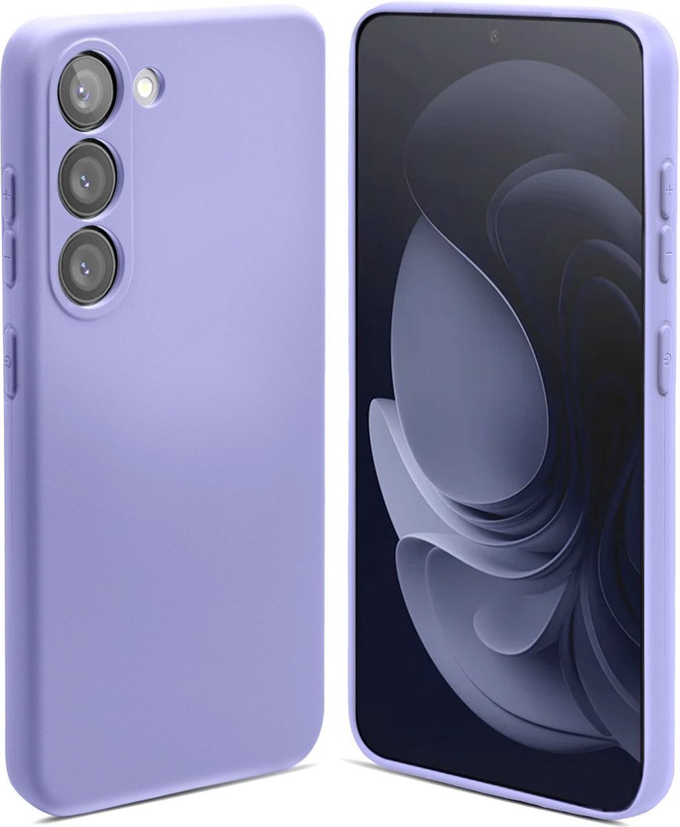 ShieldCase siliconen hoesje geschikt voor de Samsung Galaxy A55 hoesje - siliconen backcover - optimale bescherming (paars)