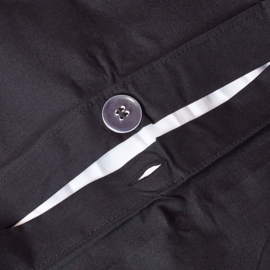 Homescapes - Parure de lit 100 % coton égyptien - 200 fils - Zwart - 200 x 200 cm