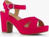 Blue Box dames sandalen met hak fuchsia roze - Maat 36