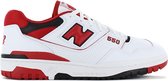 NEW BALANCE 550 ''BLANC/ROUGE'' BB550SE1 Taille 46 1/2 Wit; Rouge