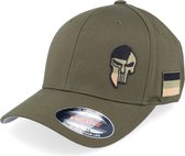 Hatstore- Germany Army Skull Olive Wooly Combed Flexfit - Army Head Cap