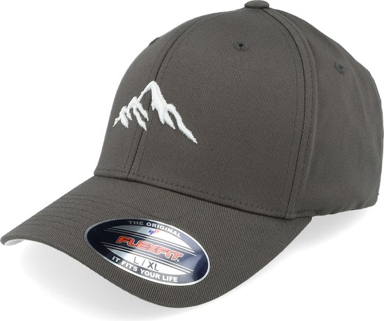 Hatstore- Mountain 3d White/Dark Grey Flexfit - Wild Spirit Cap