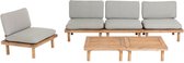 Kave Home - Set Viridis 4 fauteuils en 2 tafels FSC 100%