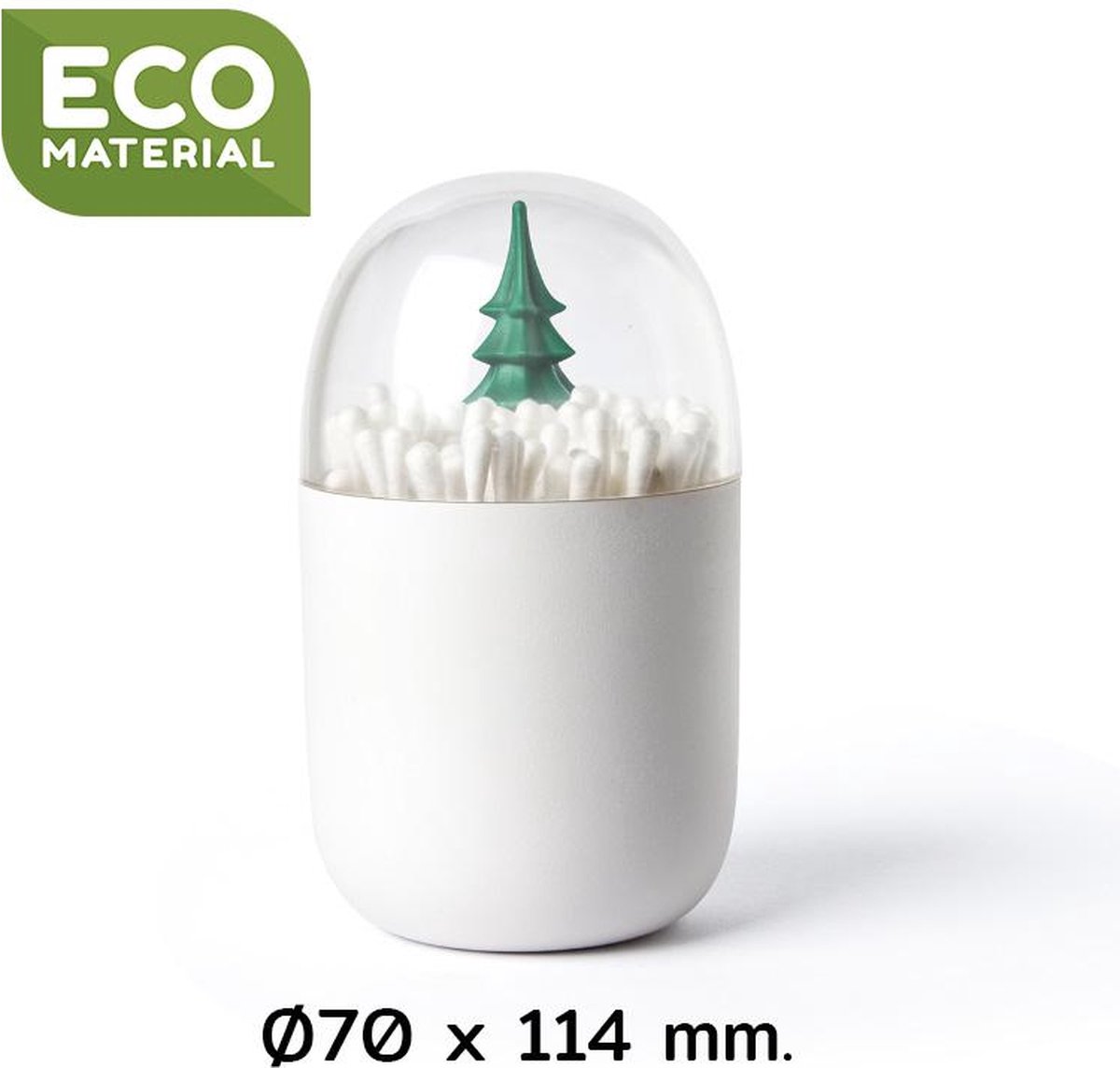 Qualy - Wattenstaafjeshouder “Wintertime” W70 × L70 × H114 mm 102 gr