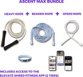 Professionele Springtouw Set Met Workout App (WIT) - Elevate Rope - 3 x Verstelbare Jump Rope - Springtouwen voor Volwassenen - Speed, Beaded, Heavy Rope - Cardio, Kracht & Trucs - Binnen & Buiten - Springtouw Bundel