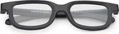 Freaky Glasses® - original spacebril sterren met smiley effect - festival bril - dames en heren - zwart