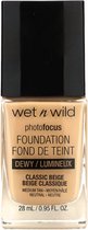 Wet 'n Wild - Photo Focus Dewy - Foundation - 371C Classic Beige - VEGAN - Medium Tan Neutral - 30 ml