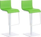 Clp Limon Set van 2 barkrukken - Kunstleer - Groen - Wit
