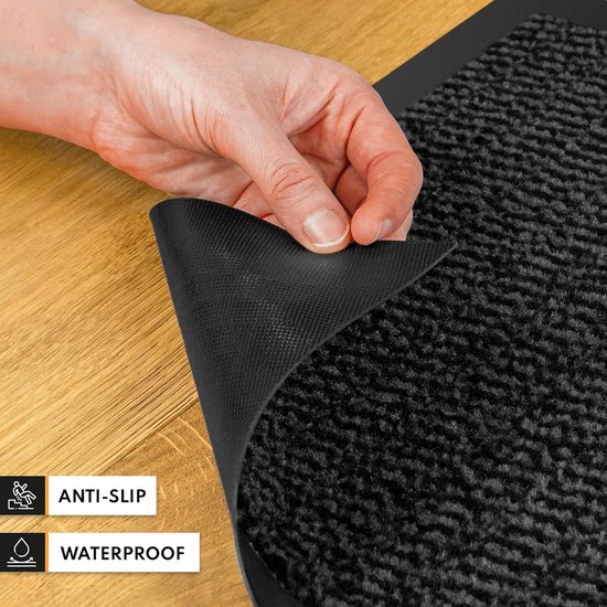 Wash+Dry Deurmat, Raven Black 50 X 75 Cm, Binnen En Buiten, Wasbaar : Wash+ Dry