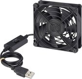 Renkforce RF-USBF-430-BL USB-ventilator (b x h x d) 80 x 80 x 33 mm