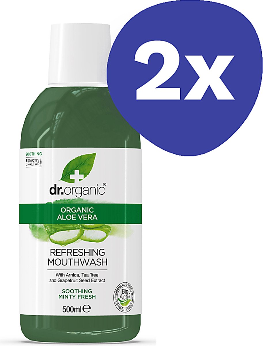 Goedkoopste Dr Organic Aloë Vera Mondwater (2x 500ml