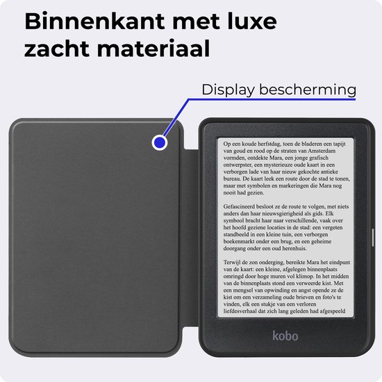 Hoesje Geschikt voor Kobo Clara BW Hoesje Luxe Bescherm Case - Hoes Geschikt voor Kobo Clara BW Hoes Book Cover - Galaxy van Hoesje  — afbeelding 4