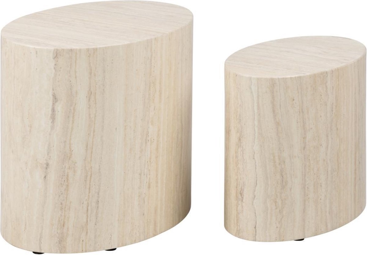 Salontafel Set van 2 Finn Beige MDF - Giga Living
