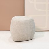 Pouf Tissu/Textile Beige - 46x46x43cm - Josip