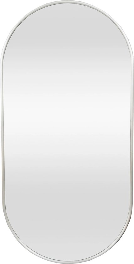 In And OutdoorMatch Mirror Zaza - Miroir suspendu - 40x80cm - Couleur argent - Miroir pleine longueur - Design Elegant