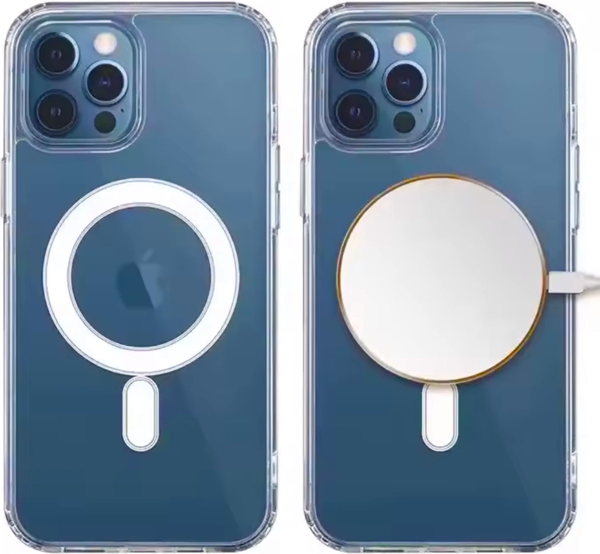 Optimity hoesje voor iPhone 15 PRO MAX Clear Case Magnetic Schokbestendig Transparant
